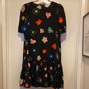 Charming Black Floral Women’s Dress